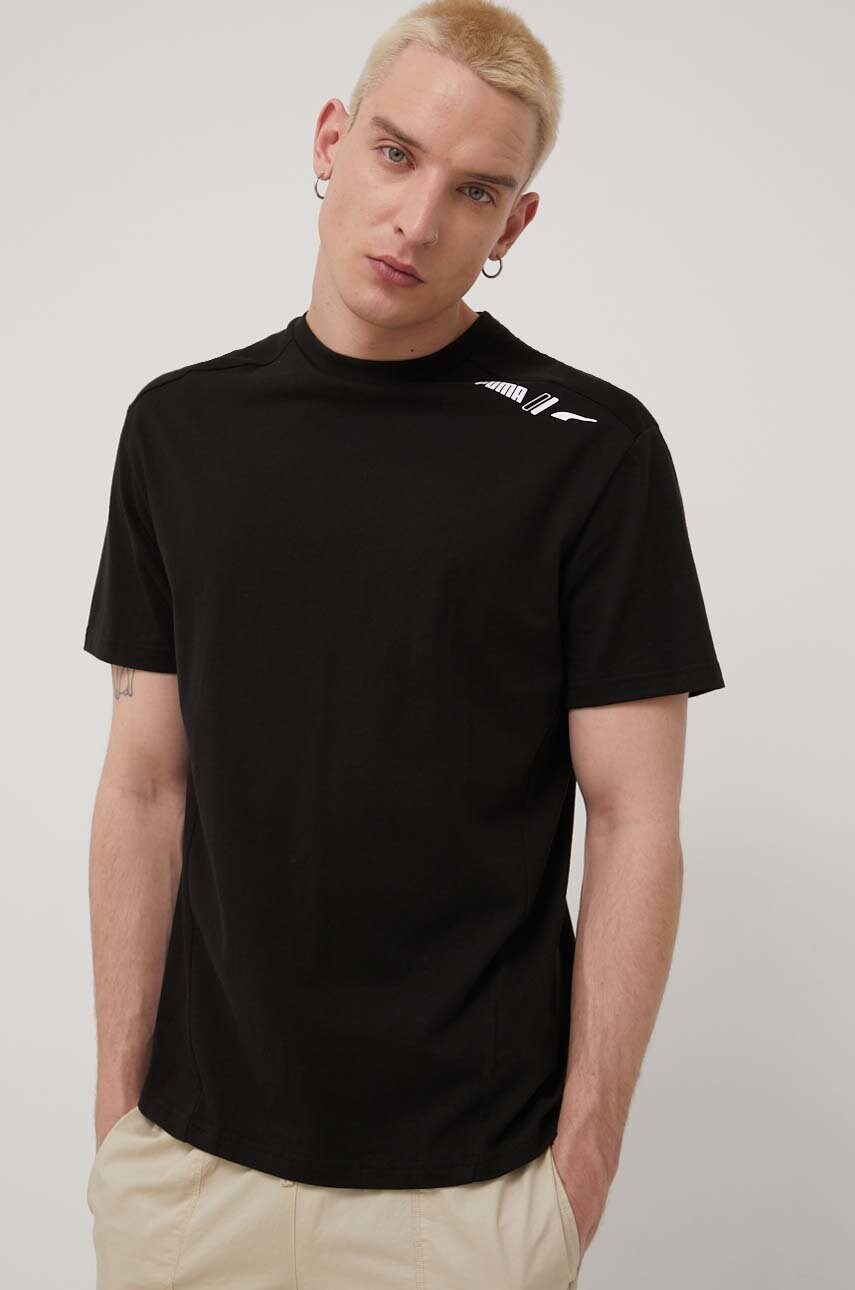 Puma tricou 84743201 barbati, culoarea negru, cu imprimeu