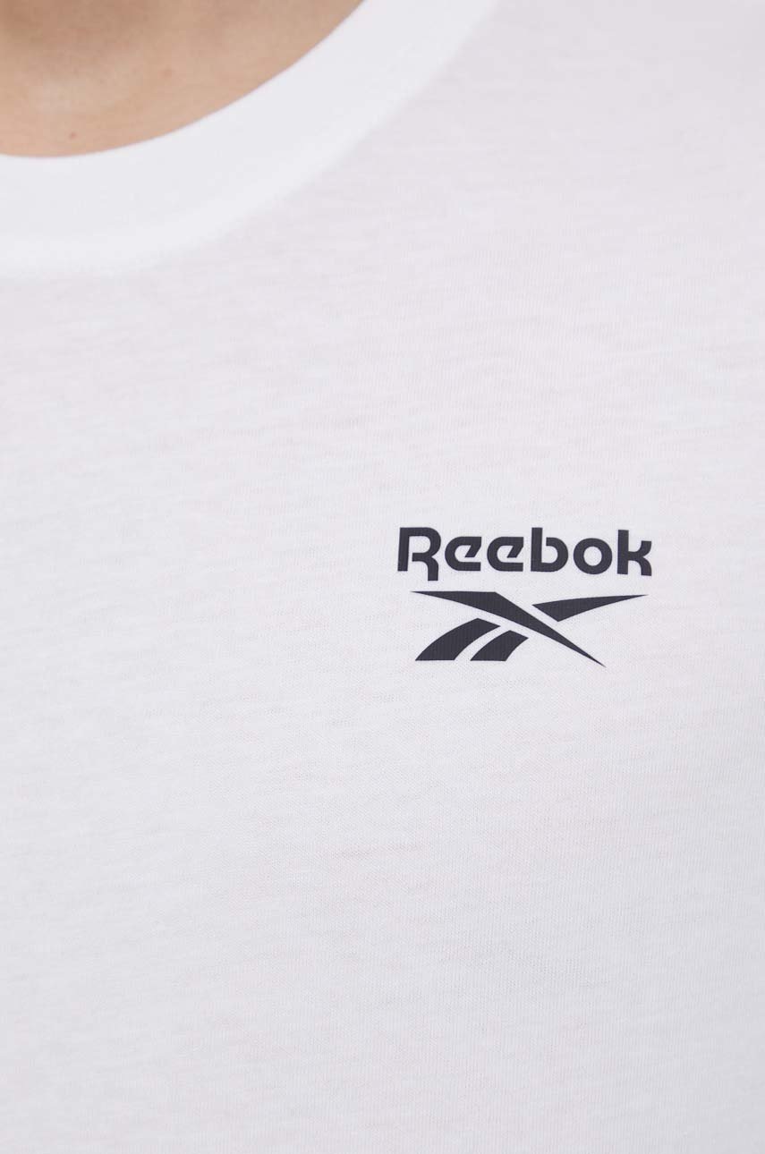 Βαμβακερό μπλουζάκι Reebok IDENTITY χρώμα: άσπρο HG4443.100054977 φωτογραφία