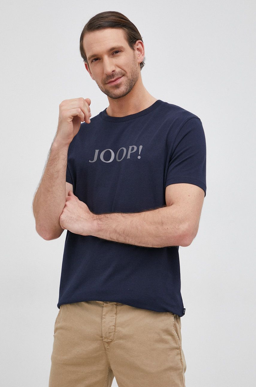 Joop! T-shirt męski kolor granatowy z nadrukiem