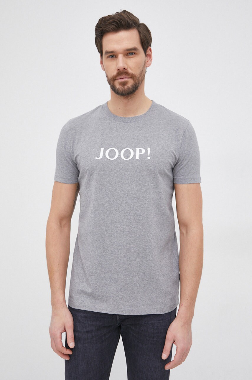 Joop! tricou bărbați, culoarea gri, cu imprimeu