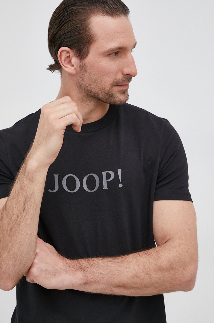 Joop! Tricou Barbati, Culoarea Negru, Cu Imprimeu