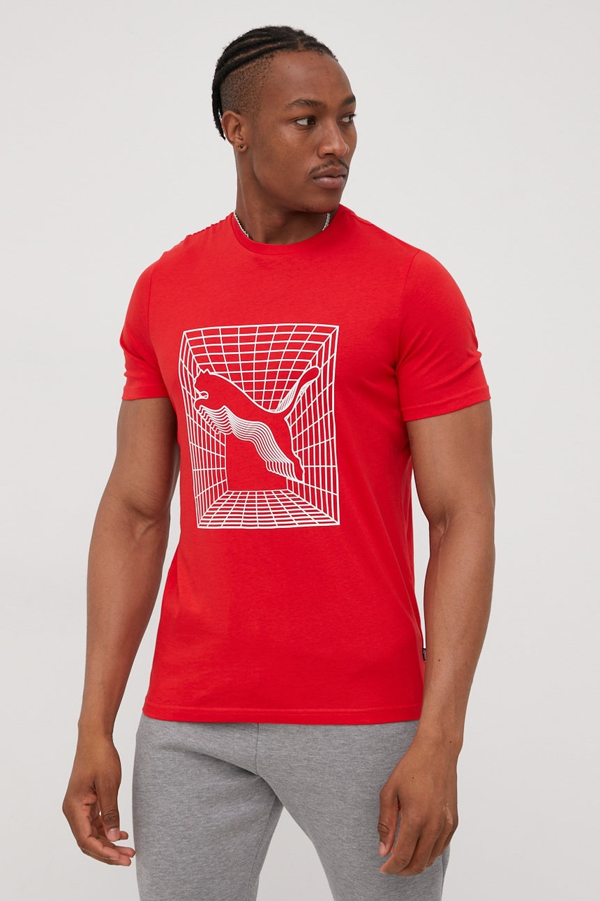 

Тениска Puma 848563 мъжки в червено с принт, Червен