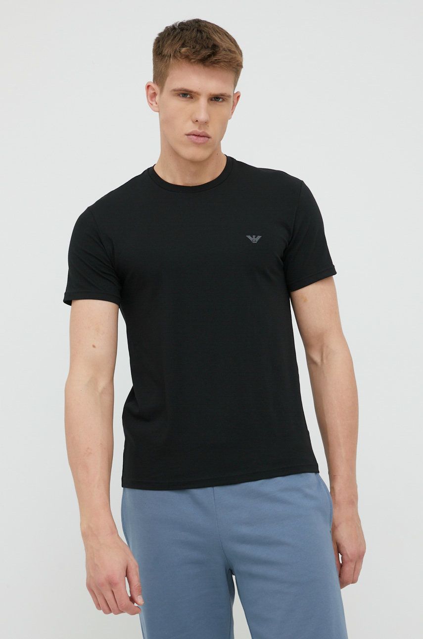 Emporio Armani Underwear t-shirt (2-pack) męski kolor czarny gładki