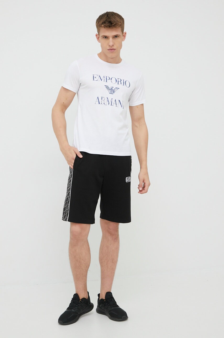 

Хлопковая футболка Emporio Armani Underwear цвет белый с принтом