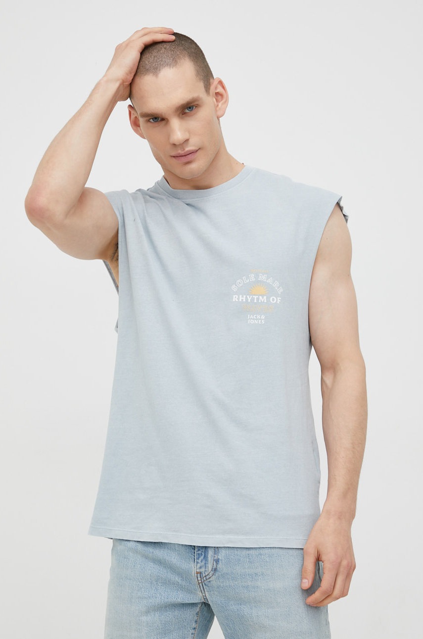 

Бавовняна футболка Jack & Jones колір фіолетовий