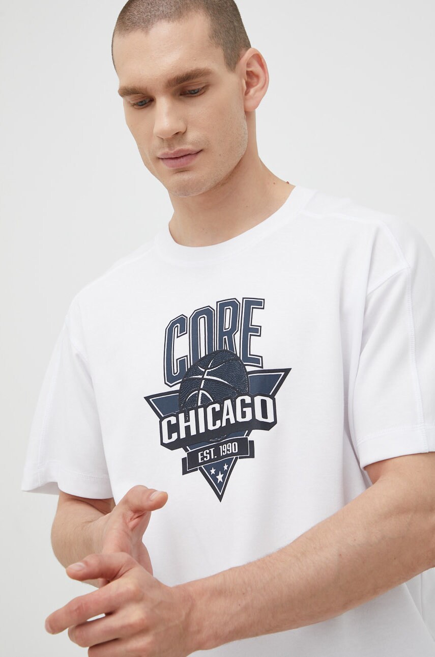 

Футболка Jack & Jones чоловічий колір білий з принтом