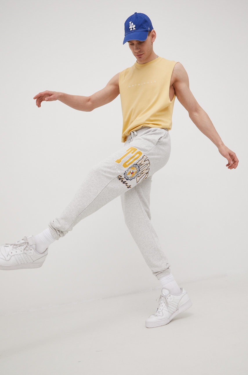 

Бавовняна футболка Jack & Jones колір бежевий
