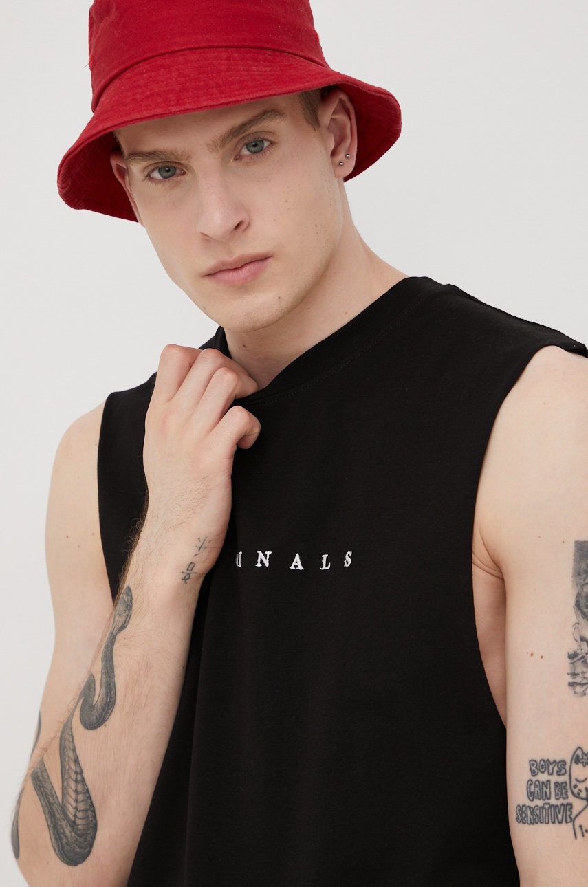 

Памучна тениска Jack & Jones в черно, Черен