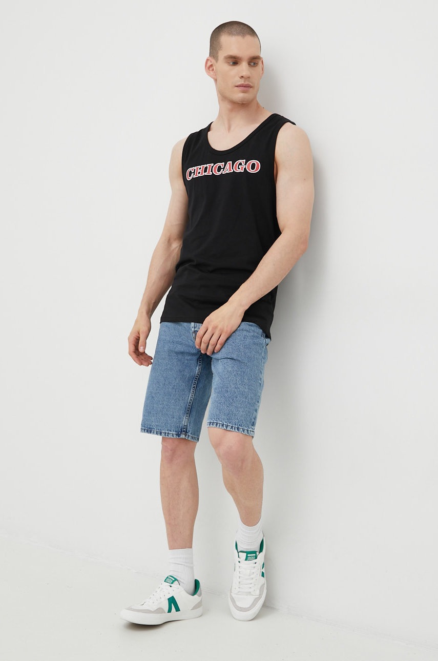 

Хлопковая футболка Jack & Jones цвет чёрный