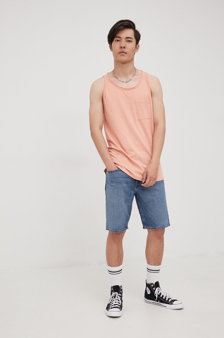 

Хлопковая футболка Jack & Jones цвет розовый
