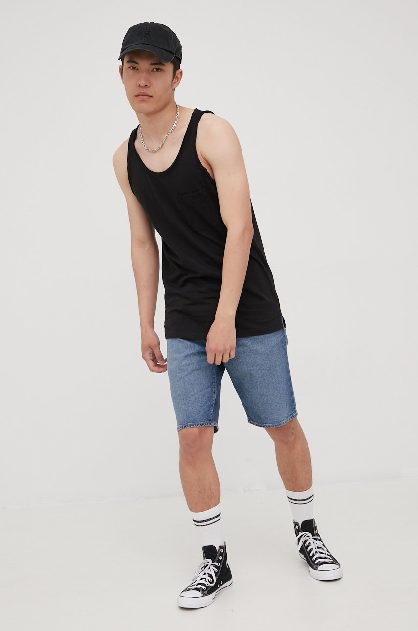 

Хлопковая футболка Jack & Jones цвет чёрный