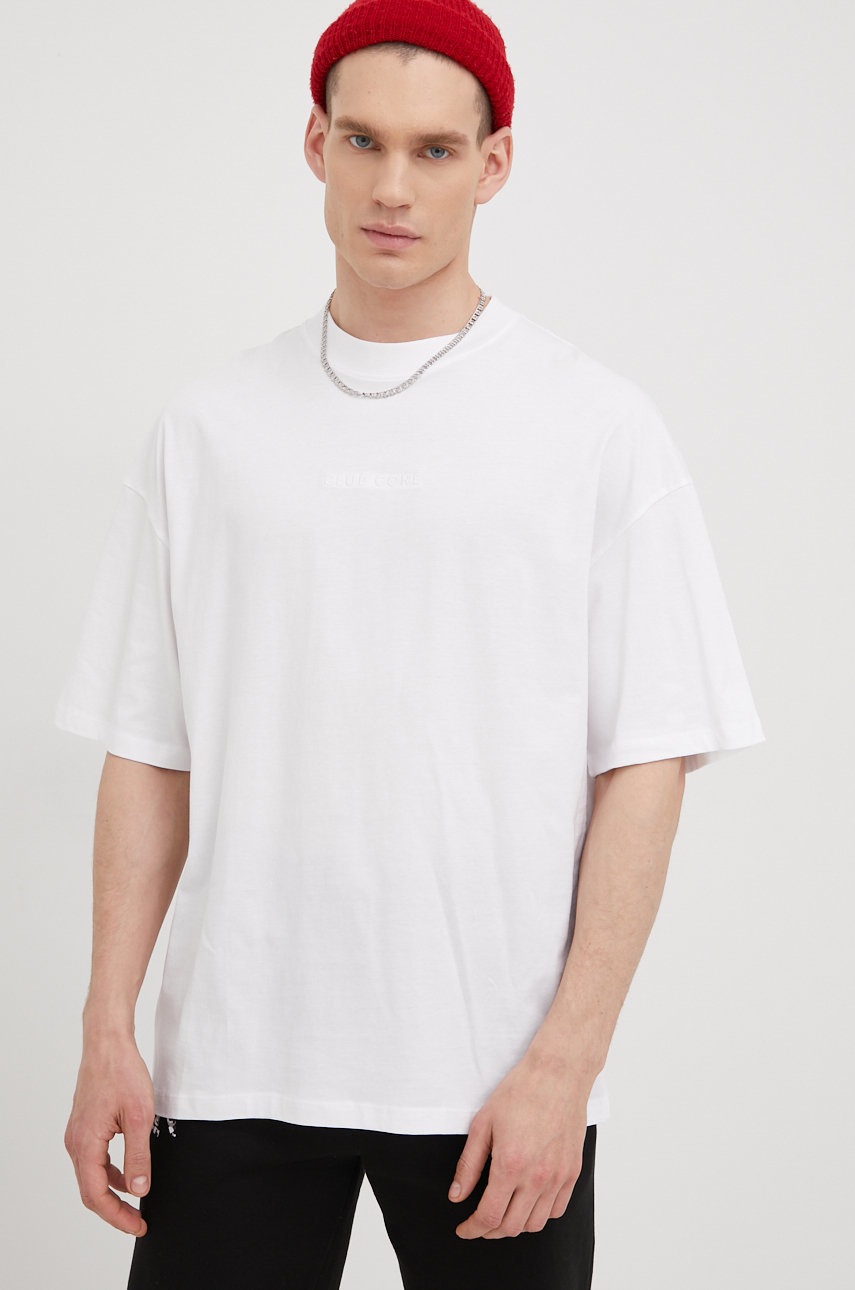 

Памучна тениска Jack & Jones в бяло с изчистен дизайн, Бял
