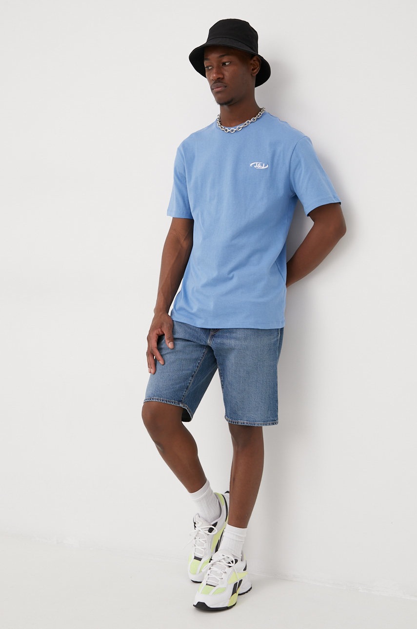 

Хлопковая футболка Jack & Jones однотонный