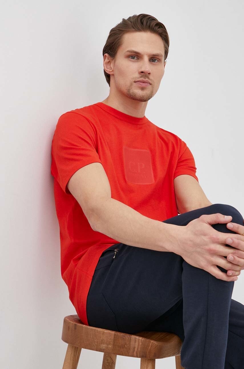 C.p. company tricou din bumbac cu imprimeu