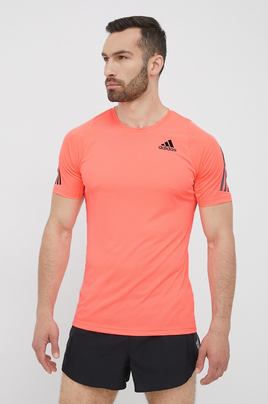 Adidas performance tricou de alergare run icon he2477 culoarea roz, cu imprimeu