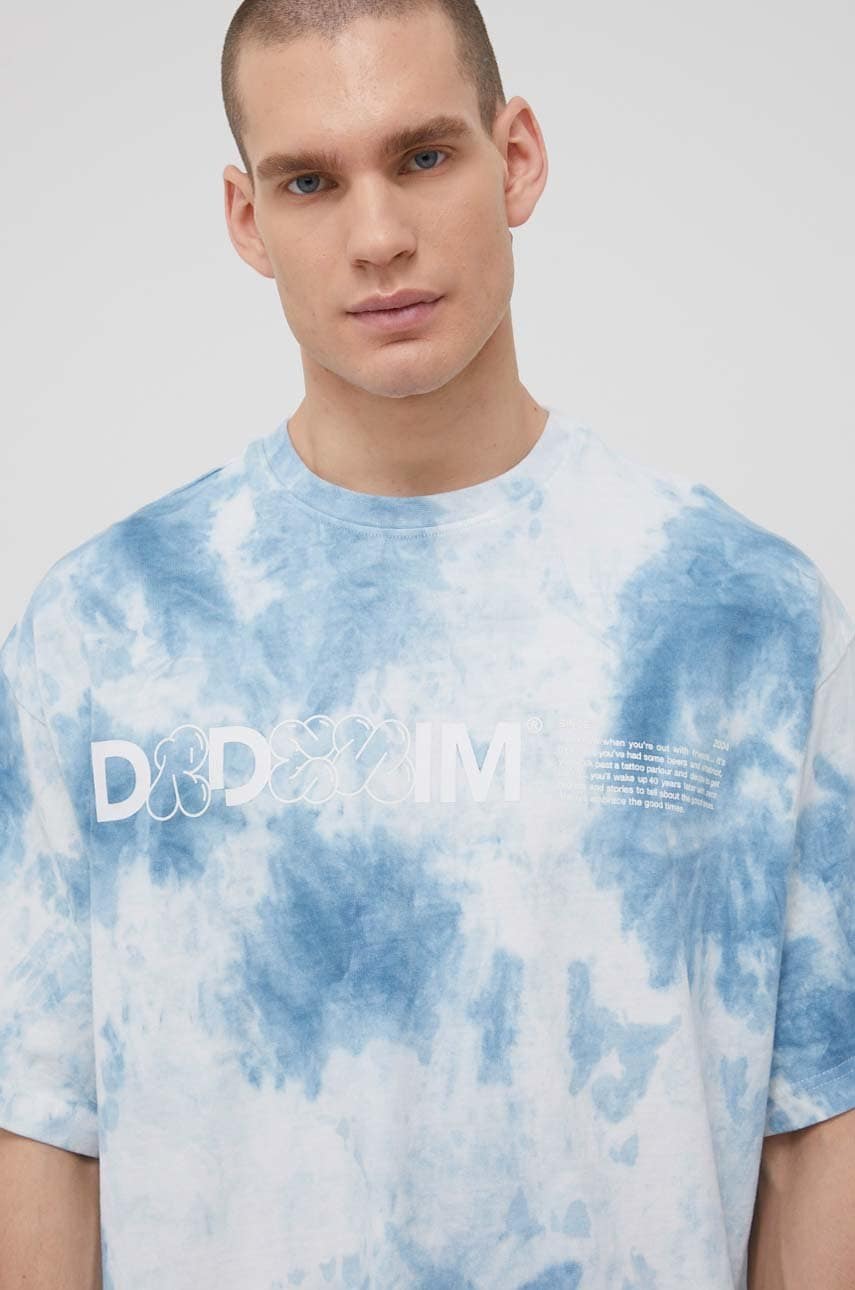 Dr. denim tricou din bumbac cu imprimeu