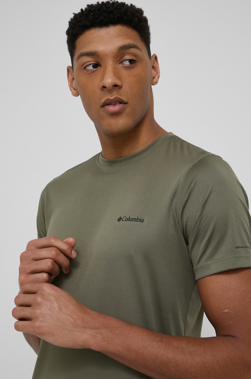 Columbia tricou sport Zero Rules culoarea verde, uni 1533313