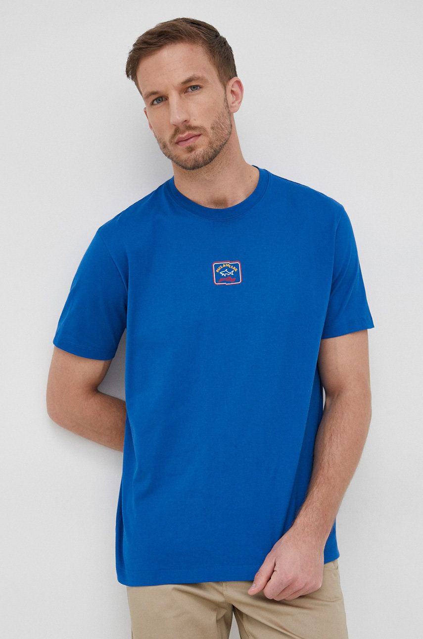 Paul&Shark tricou din bumbac neted 2023 ❤️ Pret Super answear imagine noua 2022