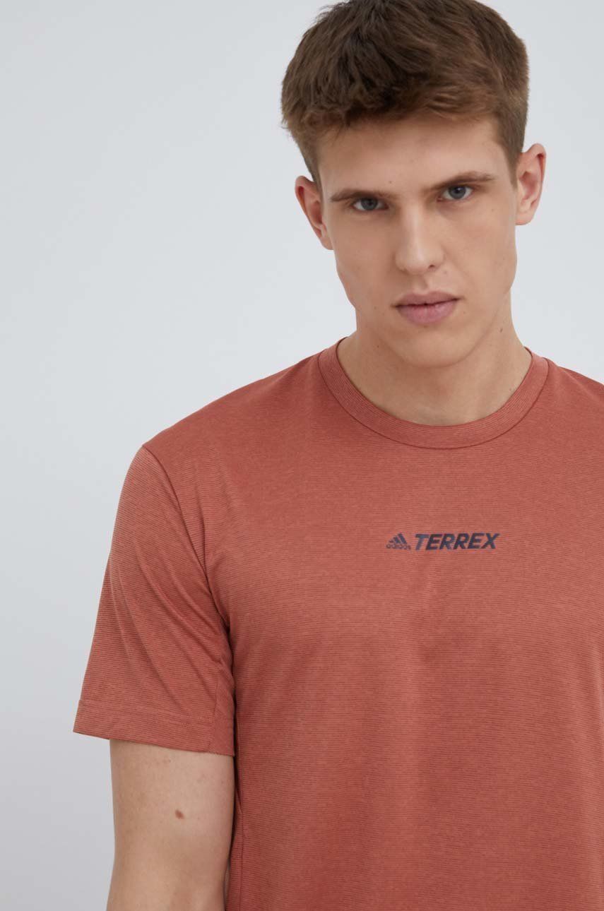 adidas TERREX tricou sport Multi H53381 culoarea portocaliu, cu imprimeu