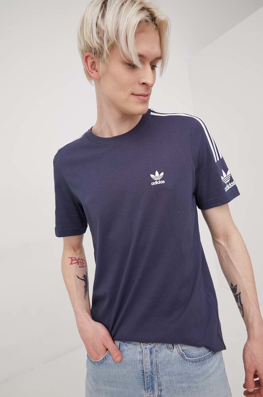 Adidas originals tricou din bumbac adicolor hc1990 culoarea albastru marin, cu imprimeu