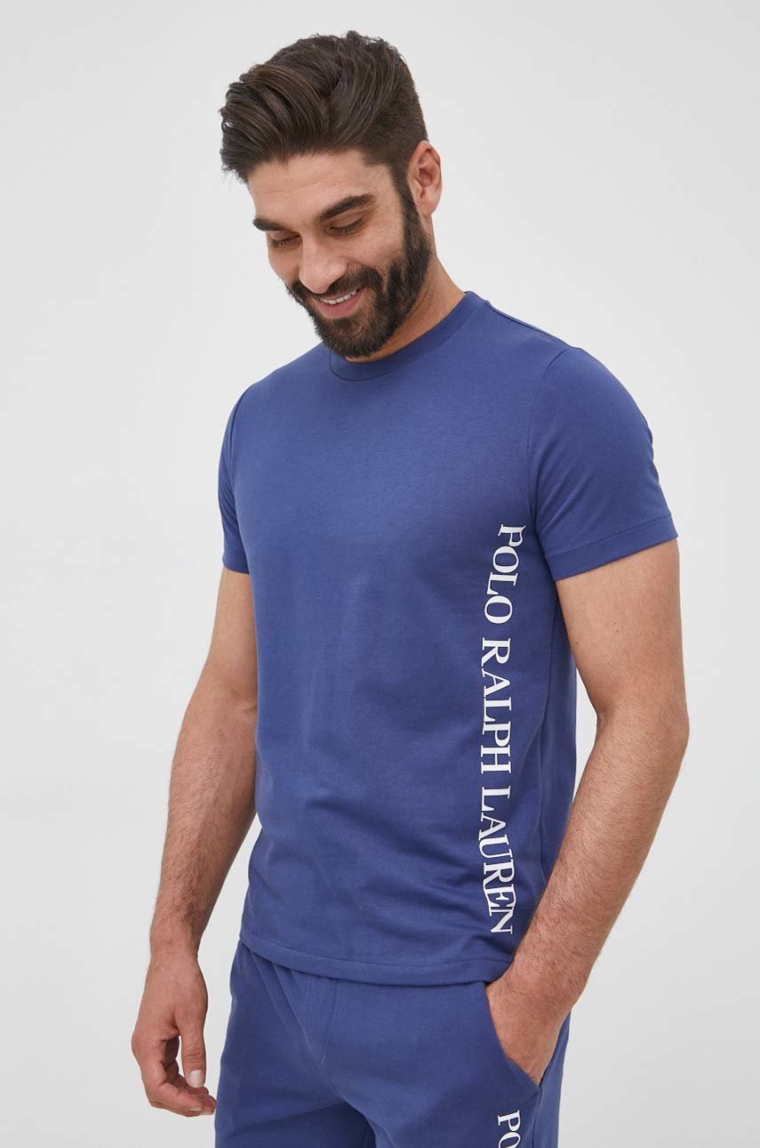 

Тениска Polo Ralph Lauren мъжки в тъмносиньо с принт, Тъмносин
