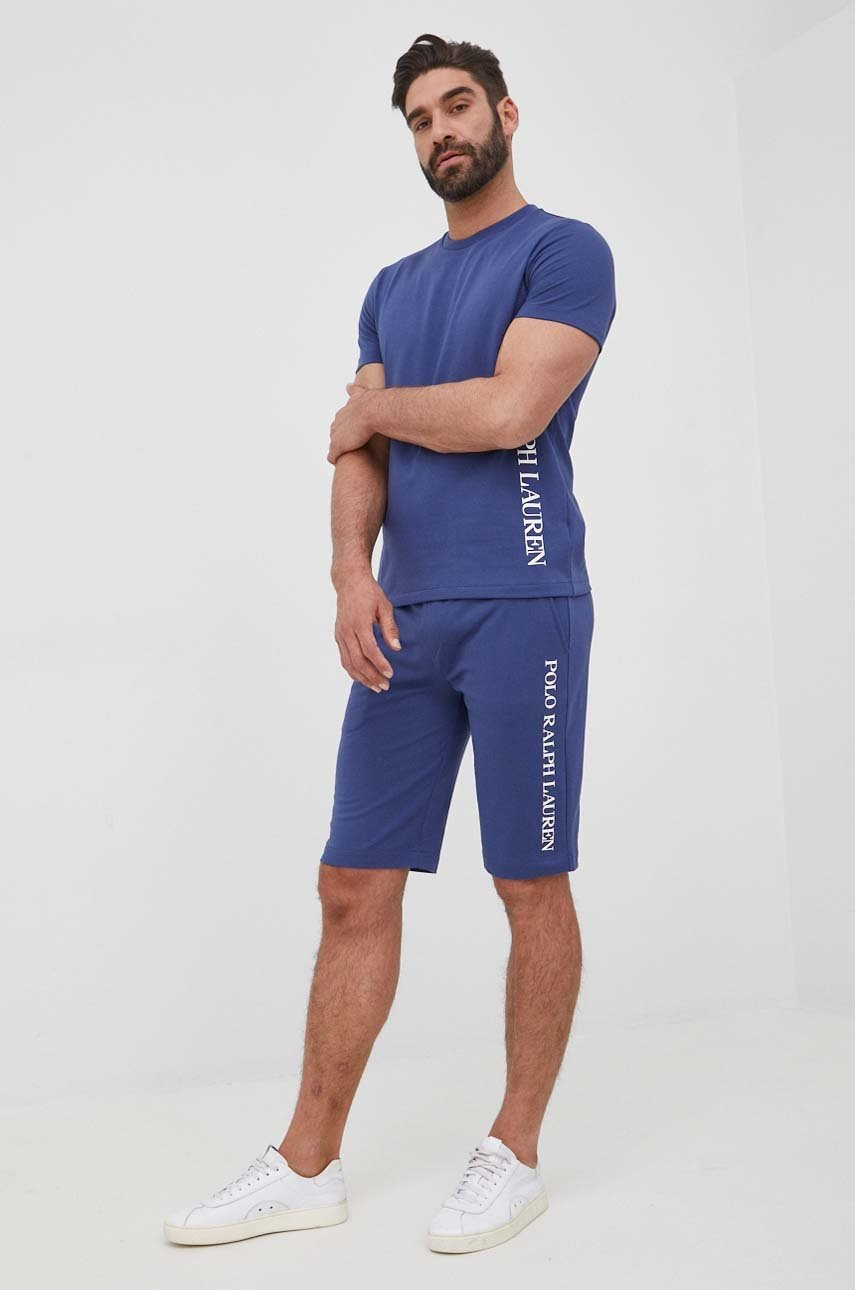 

Футболка Polo Ralph Lauren чоловічий колір синій з принтом