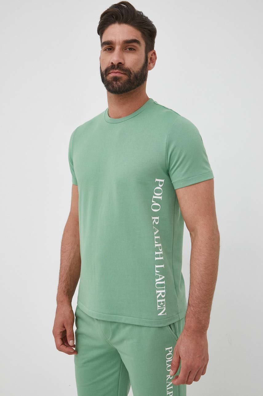 

Футболка Polo Ralph Lauren чоловічий колір зелений з принтом