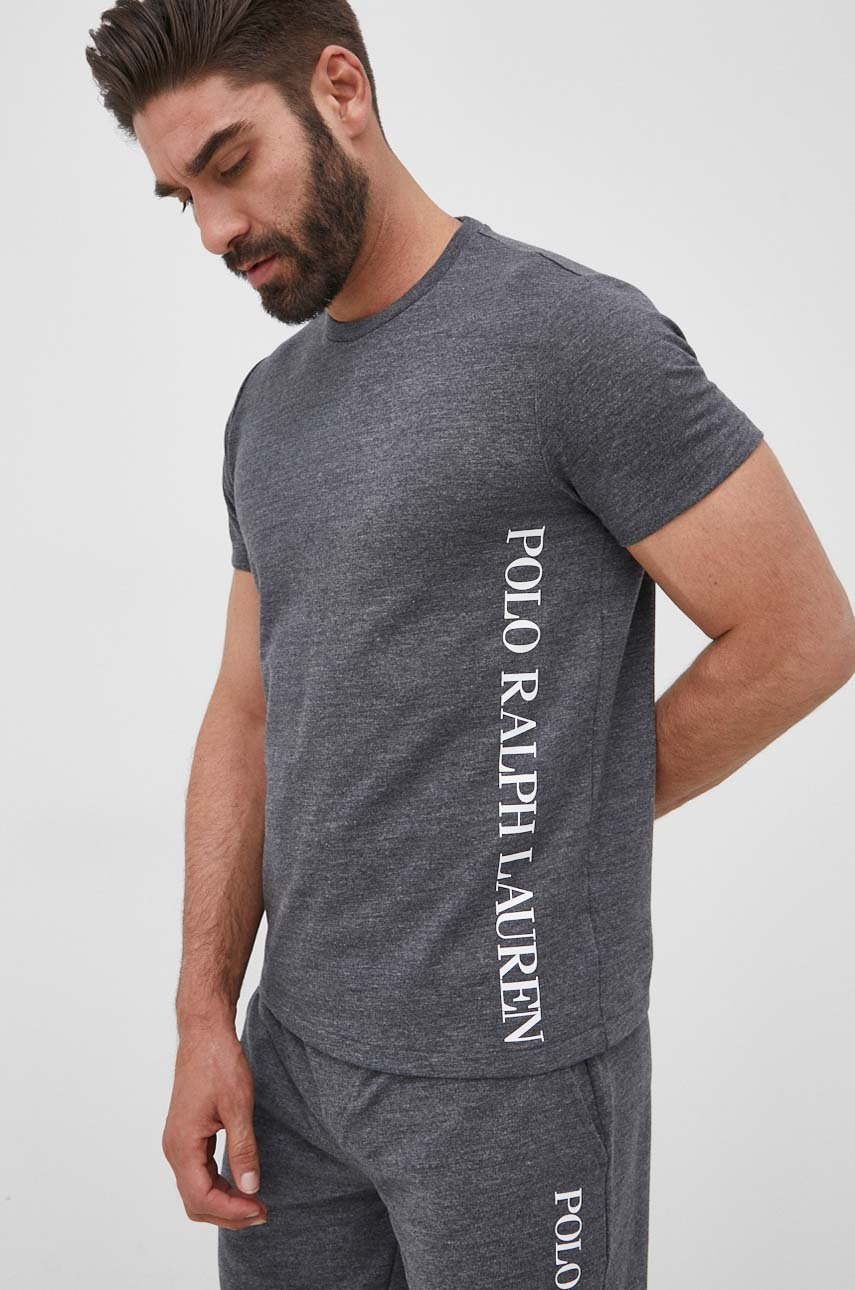 

Футболка Polo Ralph Lauren чоловічий колір сірий меланж