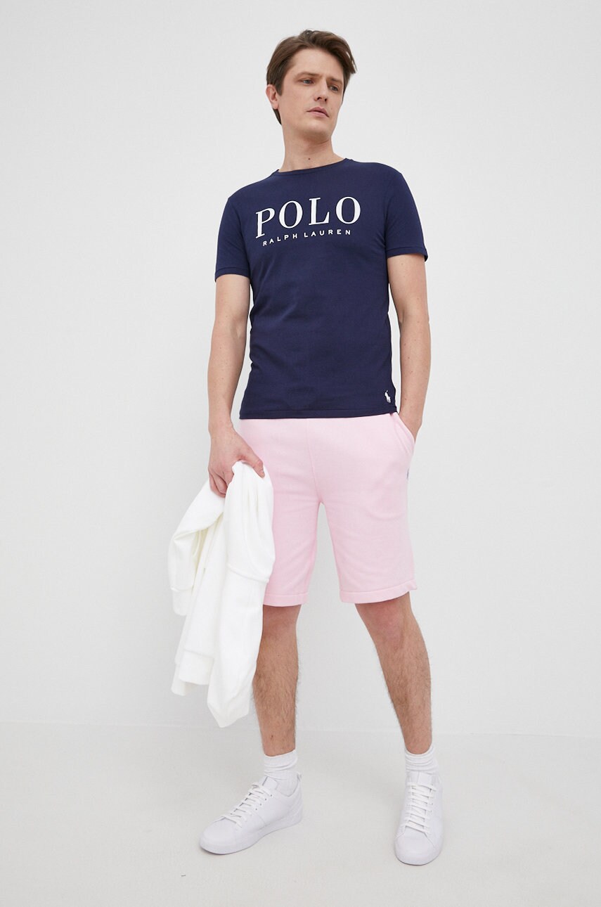 

Бавовняна футболка Polo Ralph Lauren колір синій однотонний