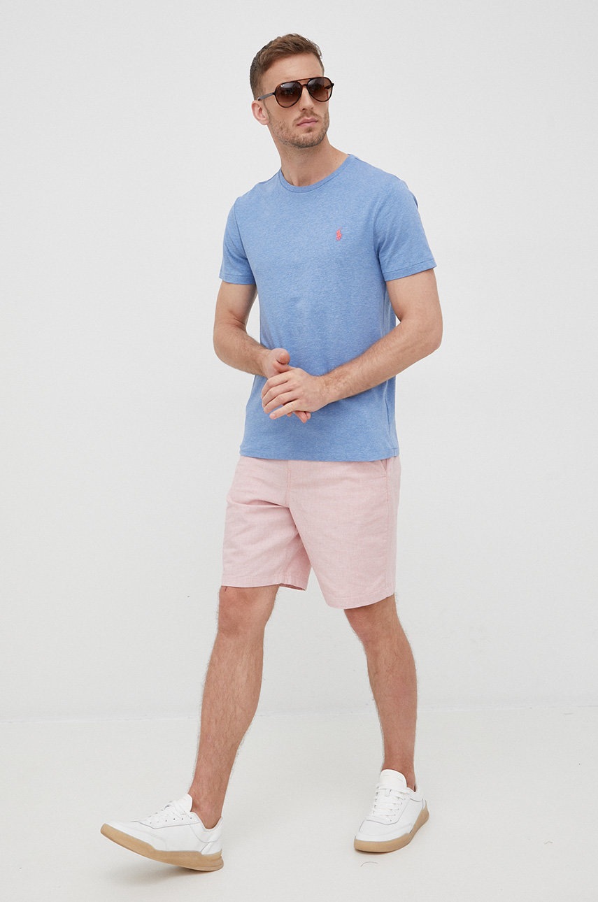 

Хлопковая футболка Polo Ralph Lauren однотонный