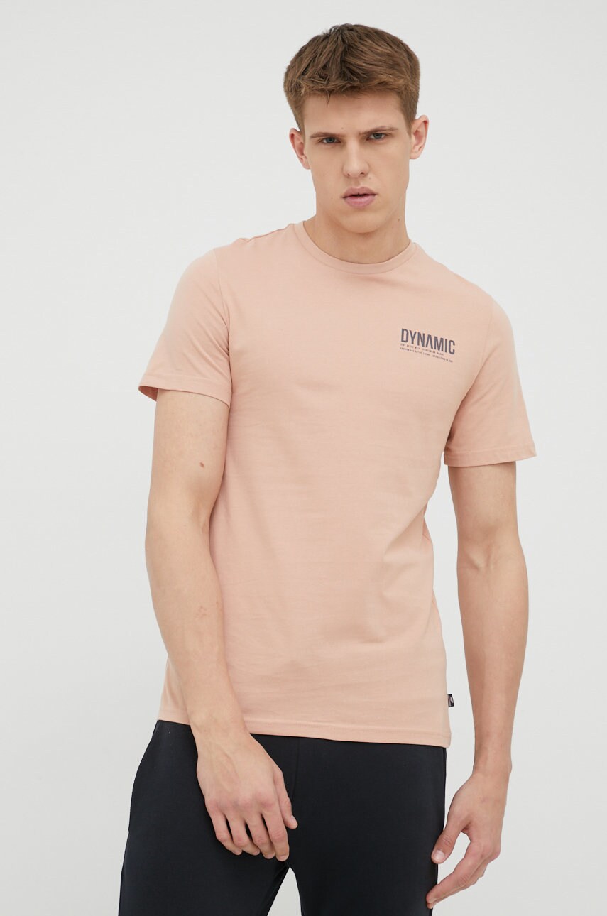 4f tricou din bumbac culoarea roz, cu imprimeu