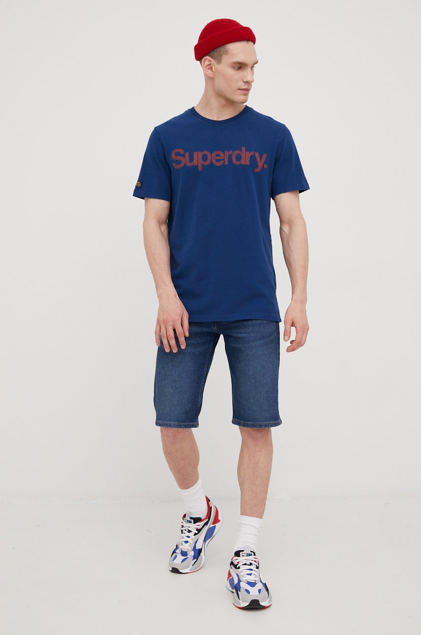

Хлопковая футболка Superdry с принтом