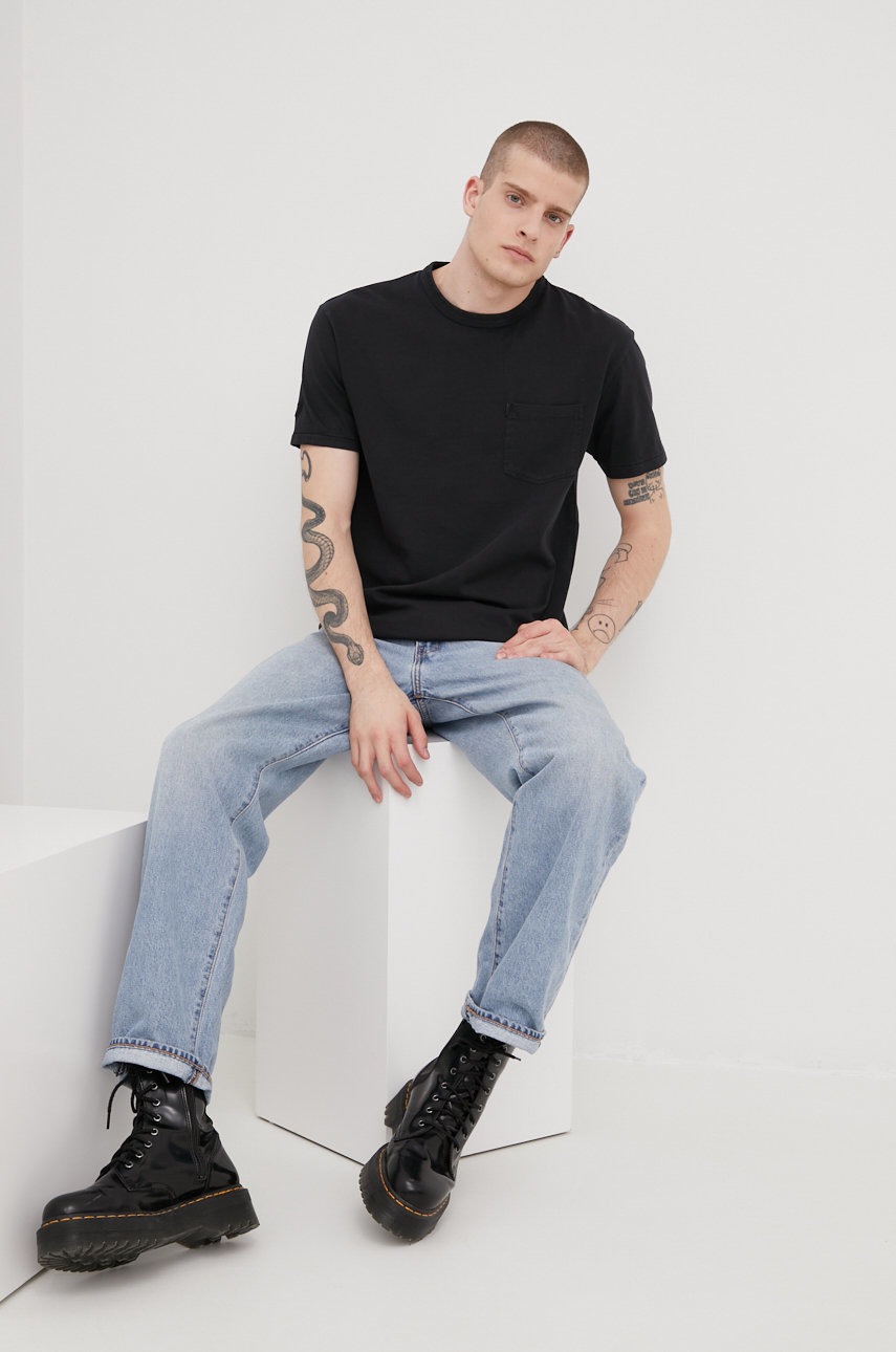 

Памучна тениска Superdry в черно с изчистен дизайн, Черен