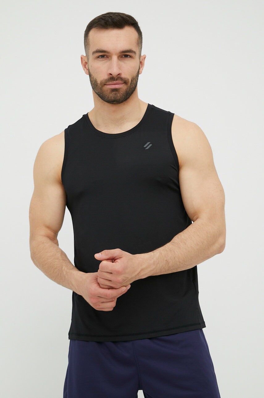 Superdry tricou barbati, culoarea negru