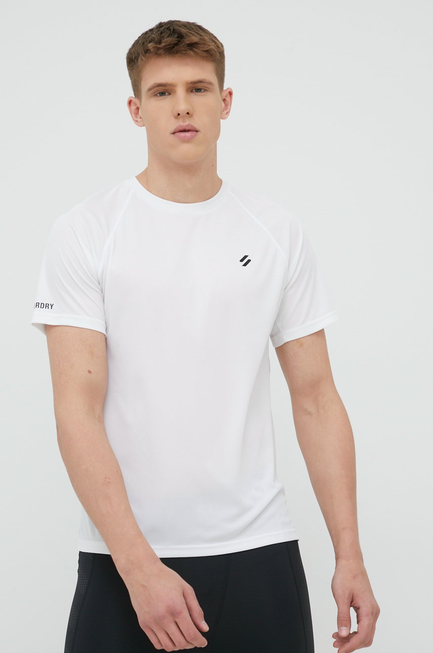 

Тениска Superdry в бяло с принт, Бял