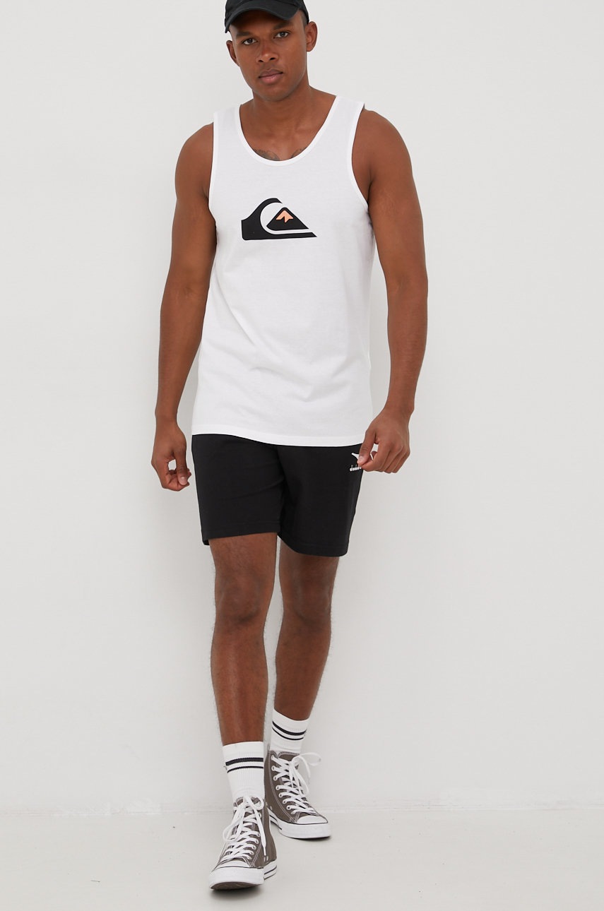 

Хлопковая футболка Quiksilver цвет белый