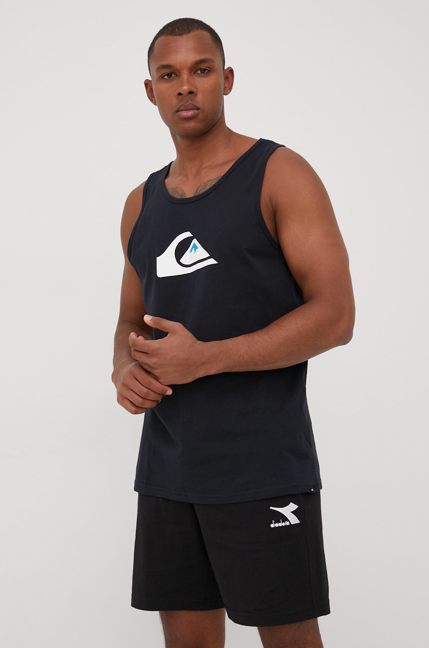 

Бавовняна футболка Quiksilver колір синій