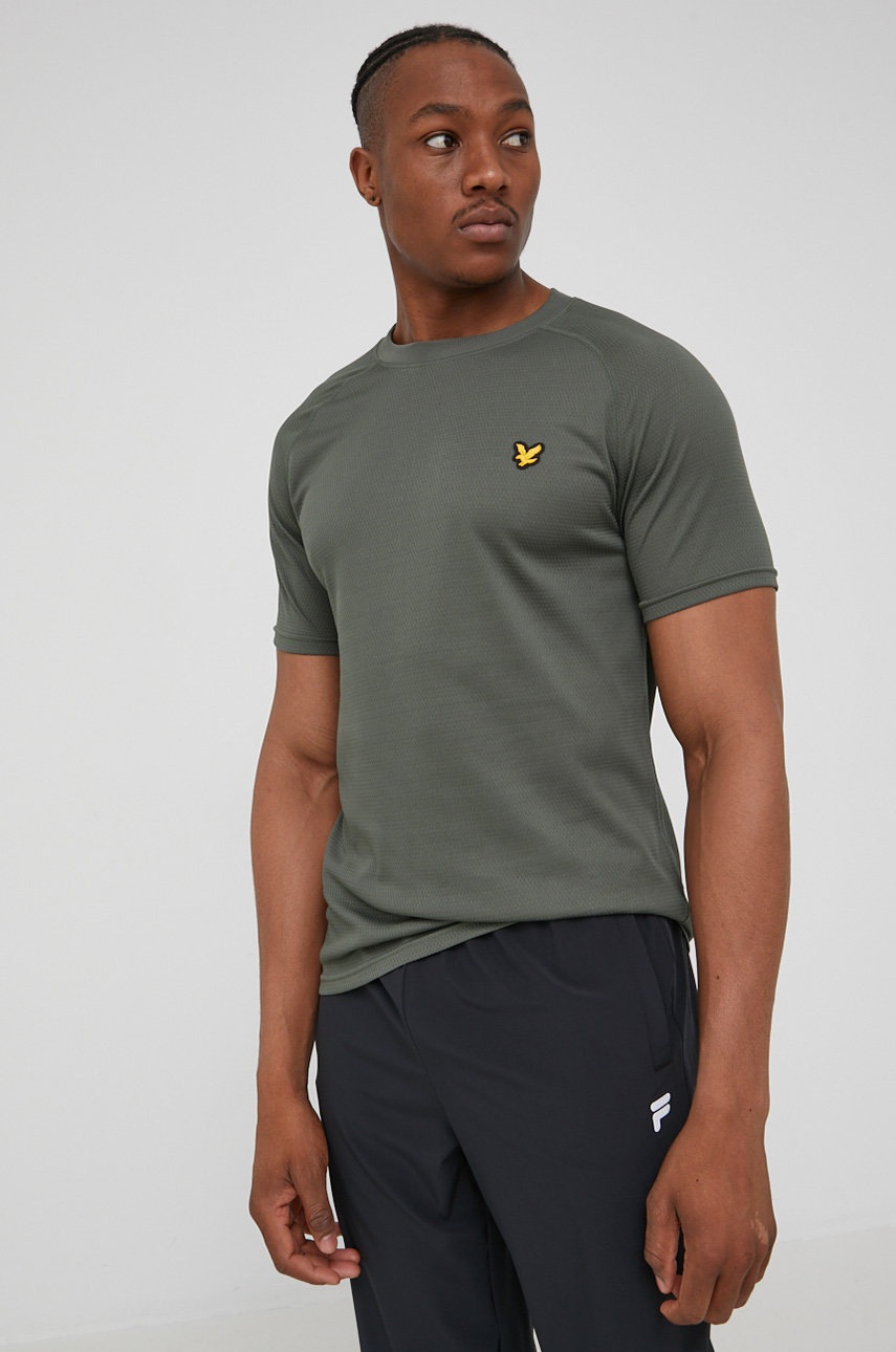 

Тениска Lyle & Scott в зелено с изчистен дизайн, Зелен
