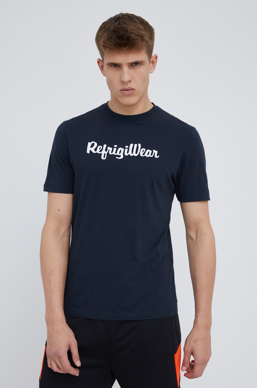 Refrigiwear tricou din bumbac culoarea albastru marin, cu imprimeu