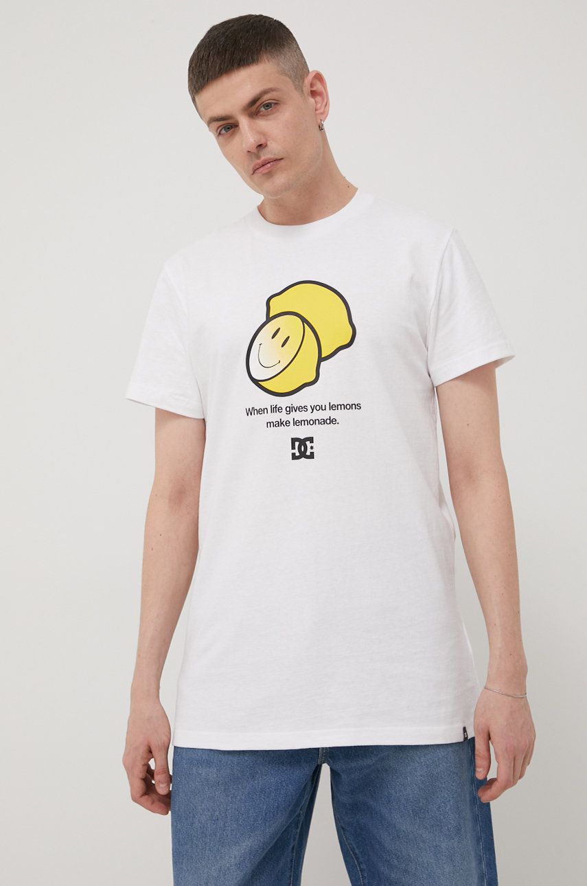 Dc tricou din bumbac culoarea alb, cu imprimeu 2022 ❤️ Pret Super answear imagine noua 2022