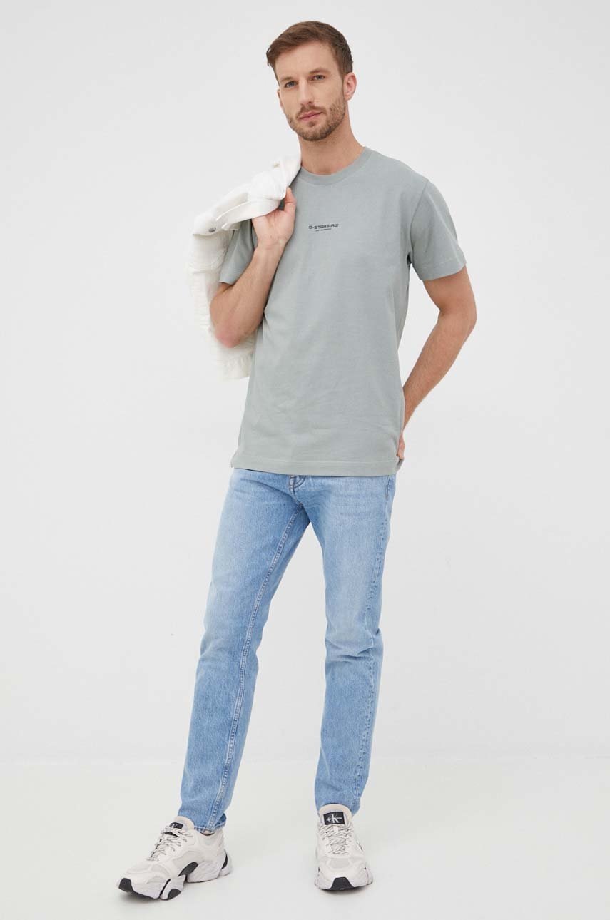 

Бавовняна футболка G-Star Raw однотонний