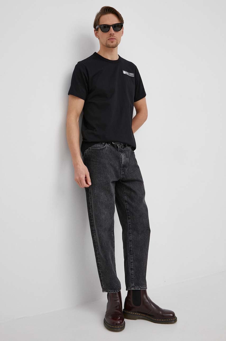 

Хлопковая футболка G-Star Raw цвет чёрный с аппликацией