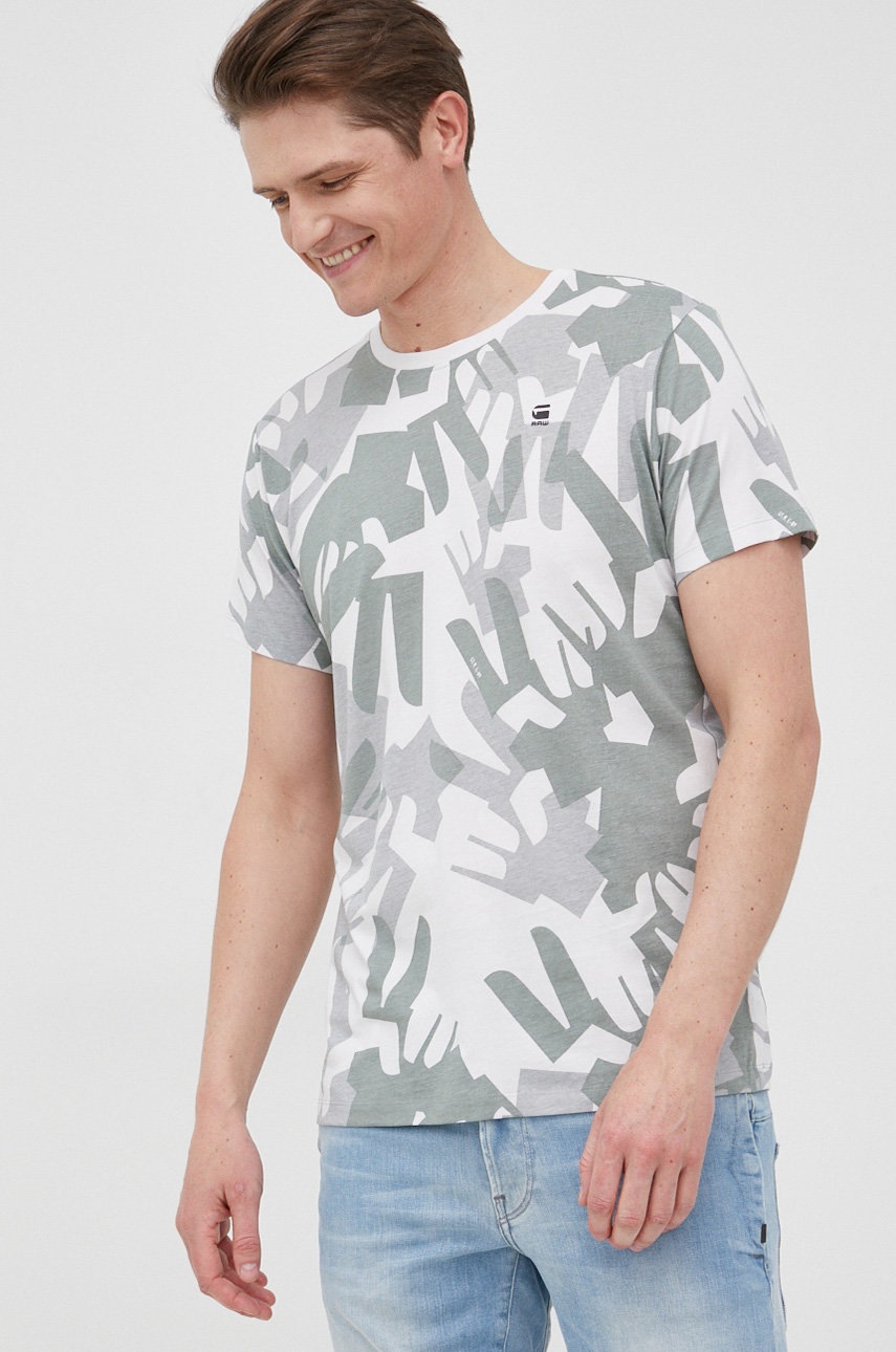 

Памучна тениска G-Star Raw с десен, Многоцветен