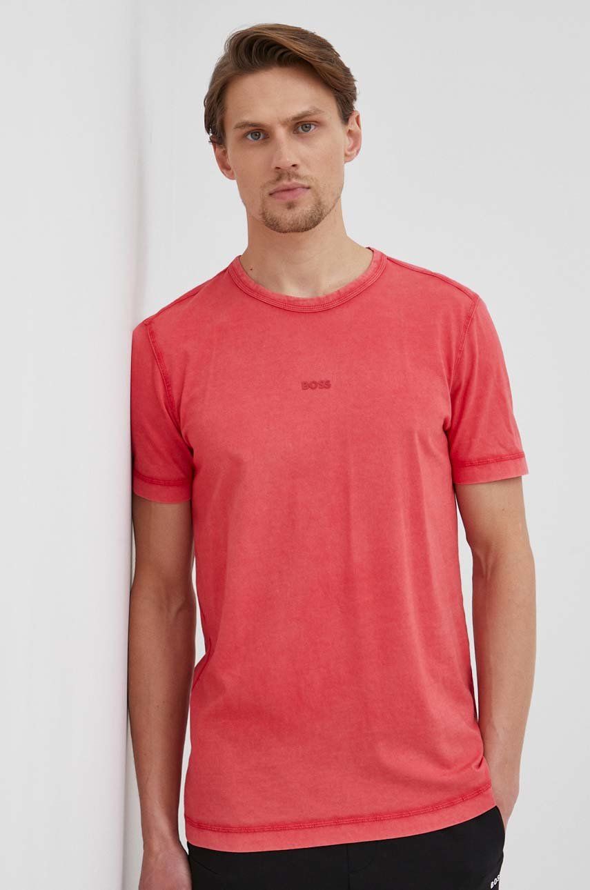 Boss tricou din bumbac Boss Casual culoarea rosu, neted 2023 ❤️ Pret Super answear imagine noua 2022