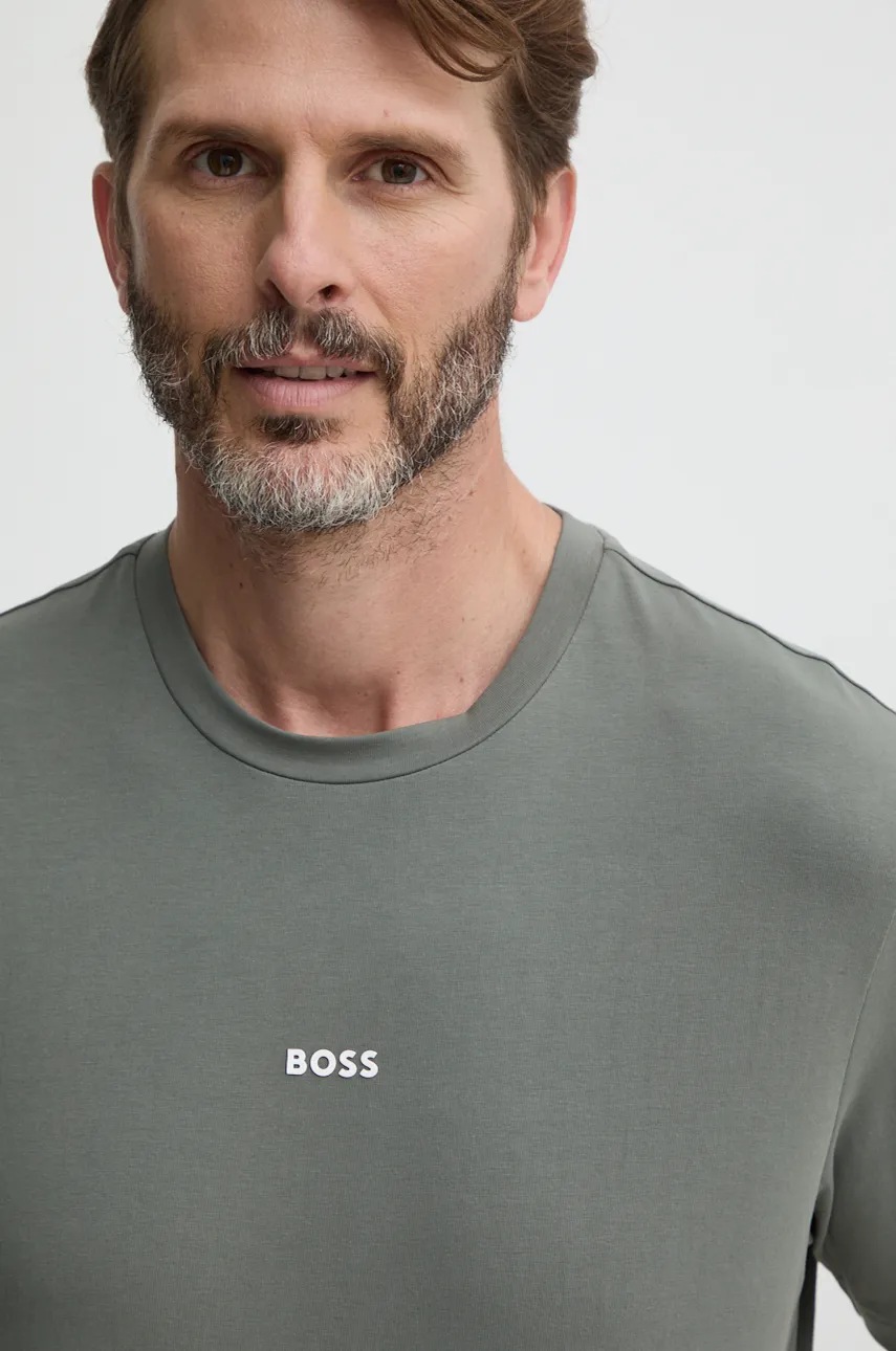 Футболка BOSS BOSS ORANGE чоловіча колір сірий однотонна 50473278 