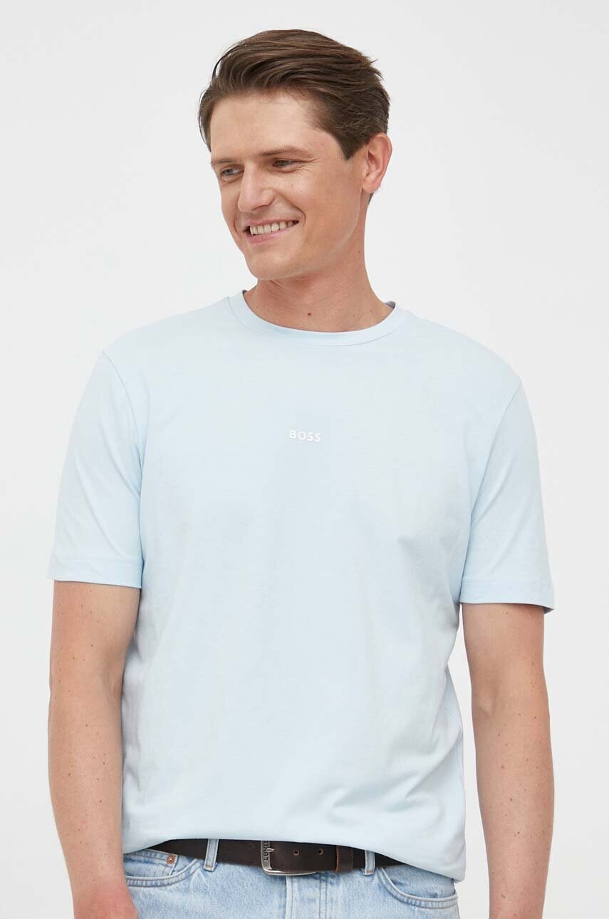 

Футболка BOSS BOSS CASUAL чоловіча колір чорний однотонна