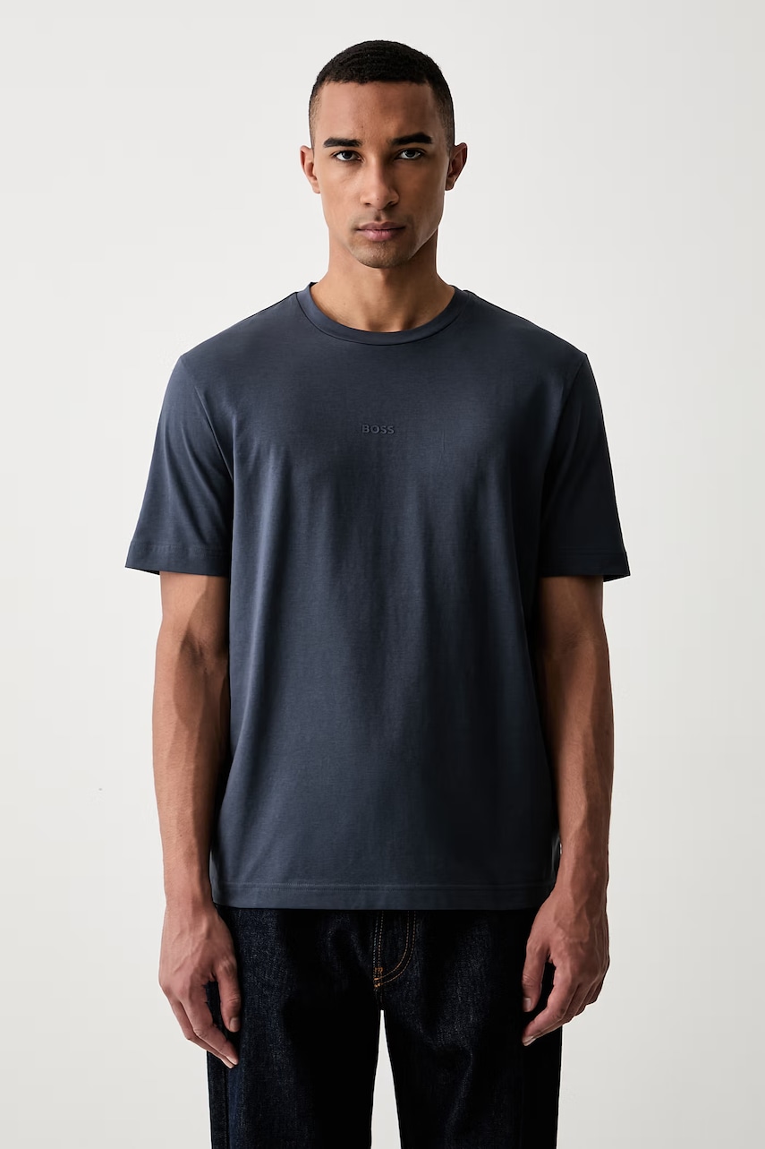 BOSS Orange T-shirt męski z bawełną TChup