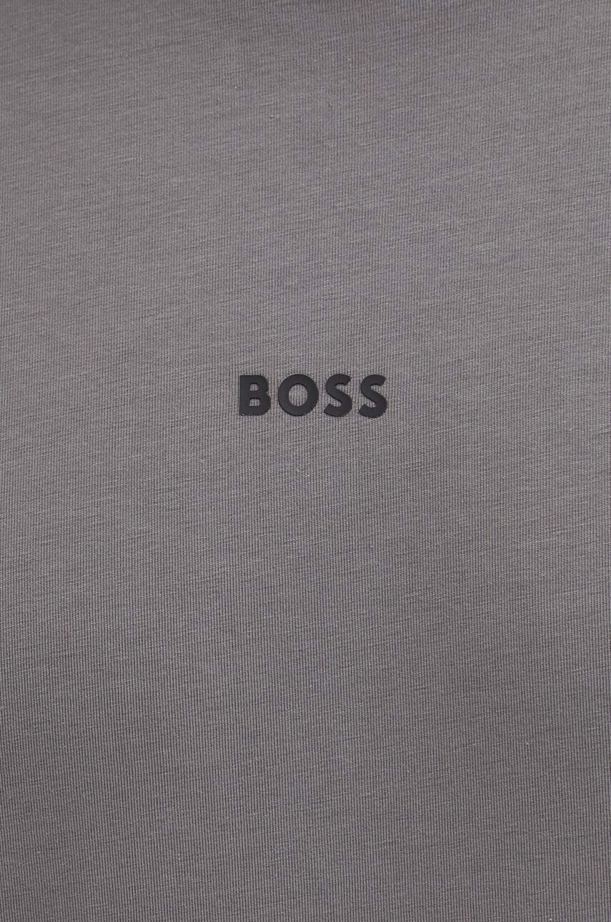 Μπλουζάκι BOSS BOSS ORANGE χρώμα: γκρι, 50473278 φωτογραφία