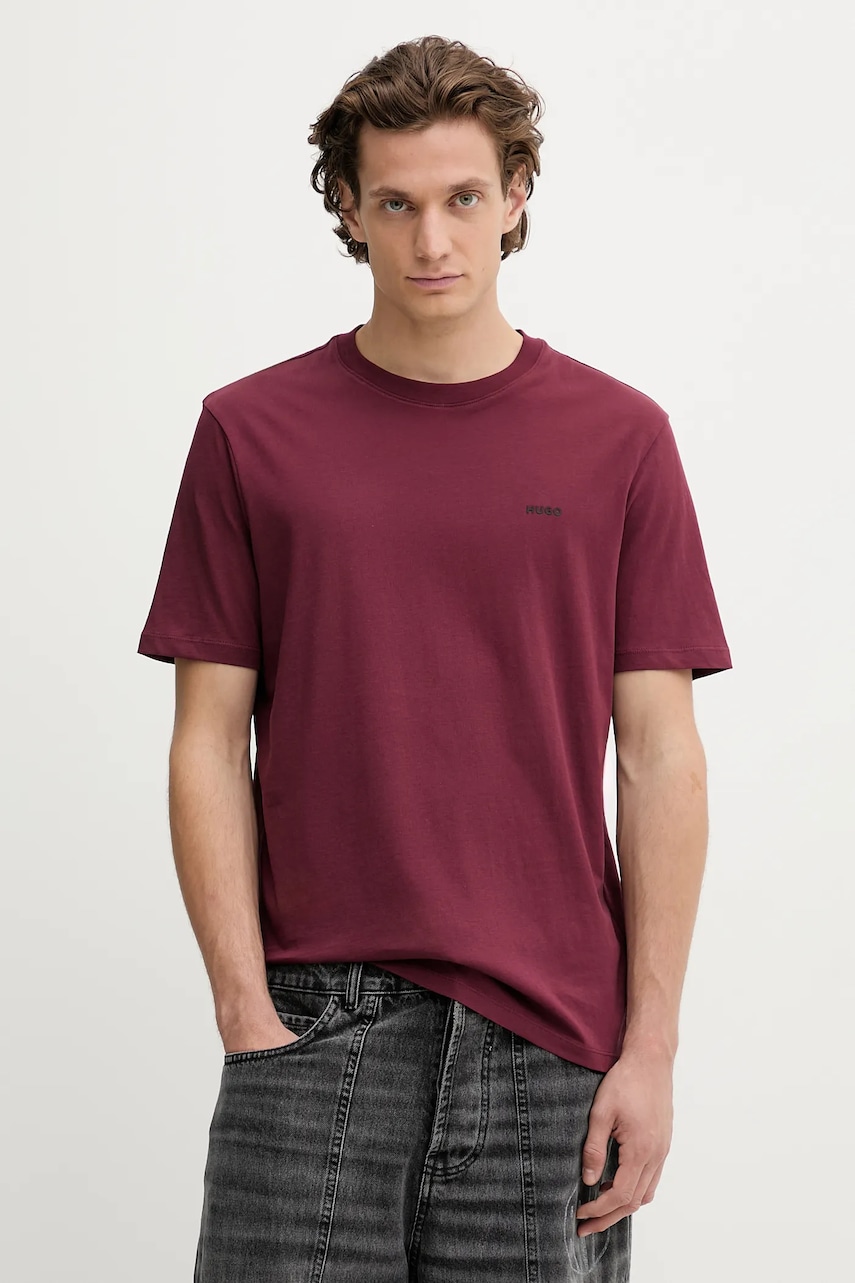 Βαμβακερό μπλουζάκι HUGO San Jared-C