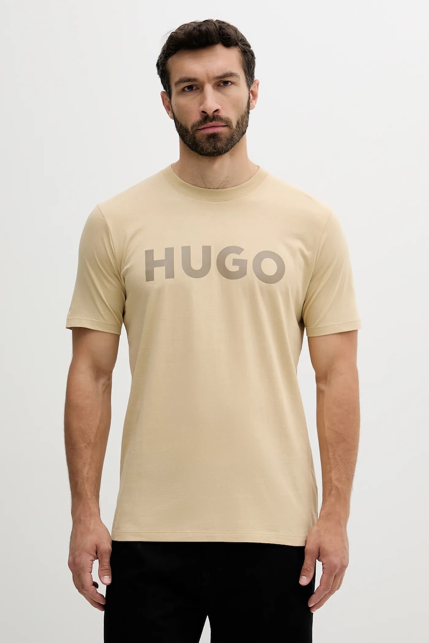 Βαμβακερό μπλουζάκι HUGO San Jared-C